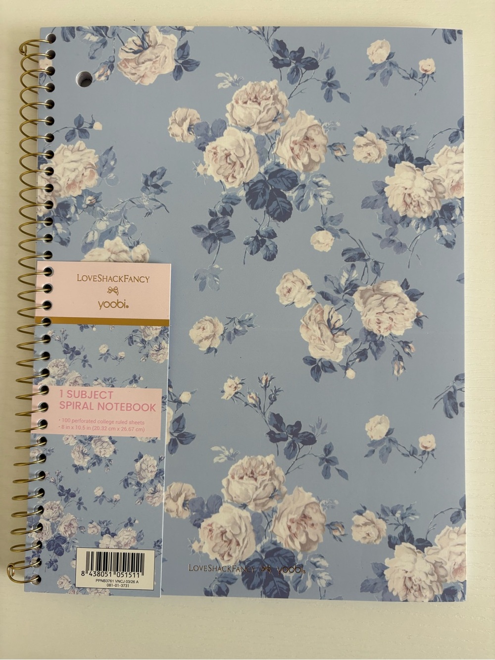 LoveShackFancy Floral Spiral Notebook - Blue & Pink